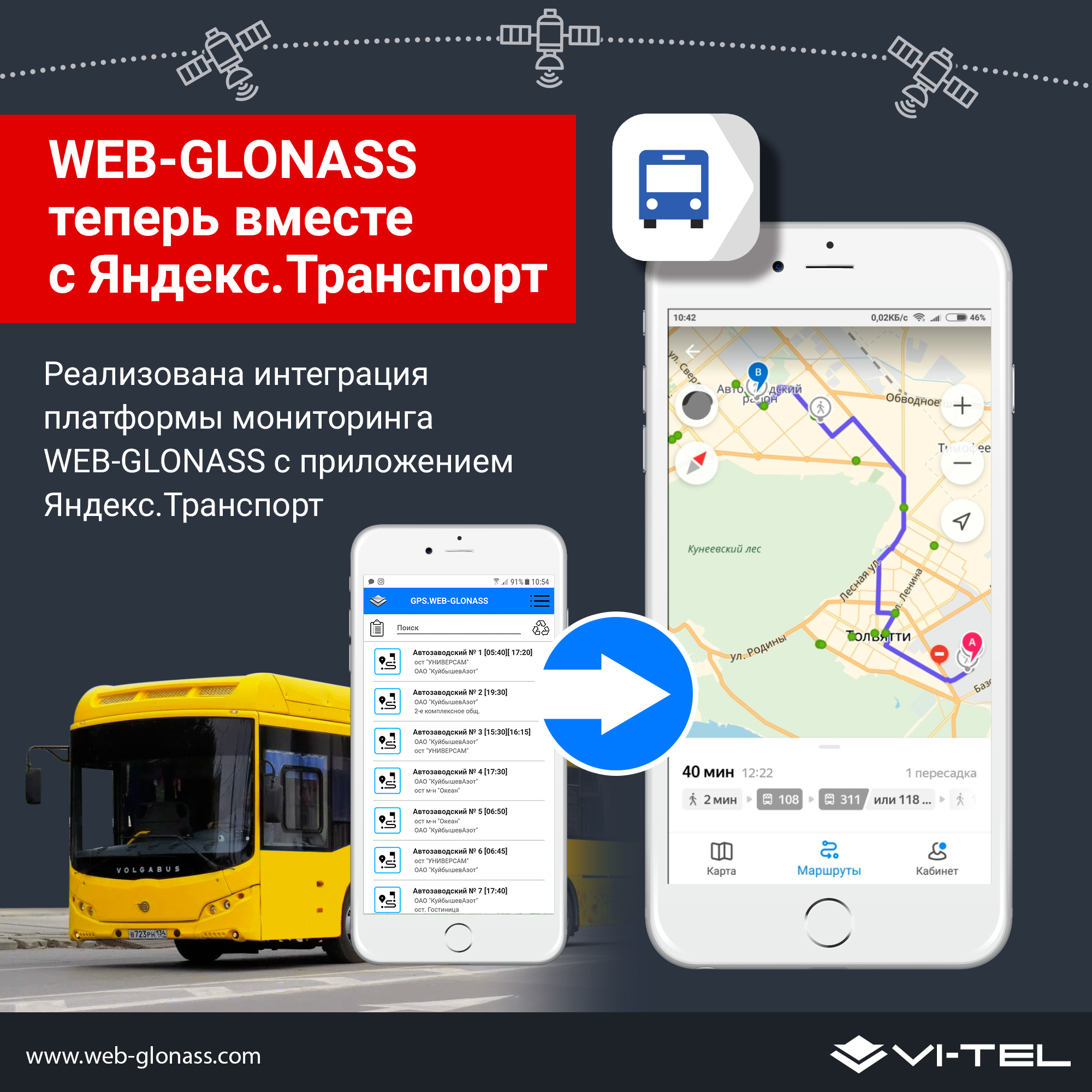 Интеграция с Яндекс.Транспорт - WEB-GLONASS